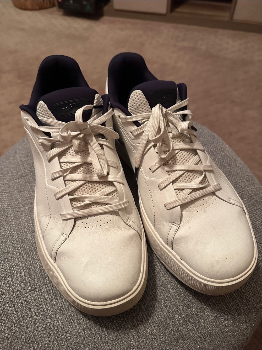 Men's Sun Day Red White Low-Top Sneakers with Navy Lining